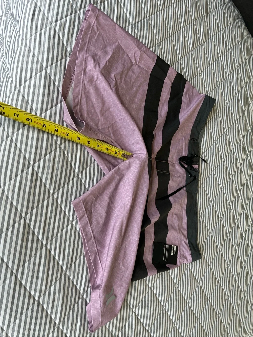Hurley Men’s Lavender Boardshorts with Black Stripes